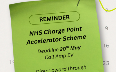20th May Deadline for NHS Charge Point Accelerator Scheme